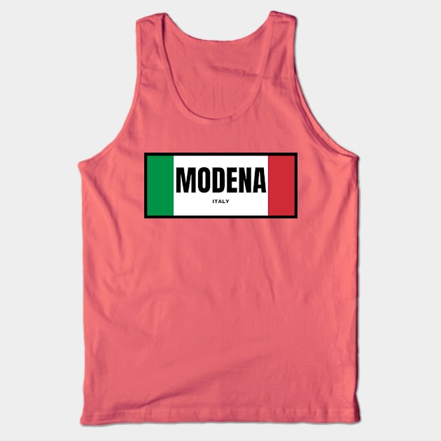 Modena City in Italian Flag Colors Tank Top by aybe7elf